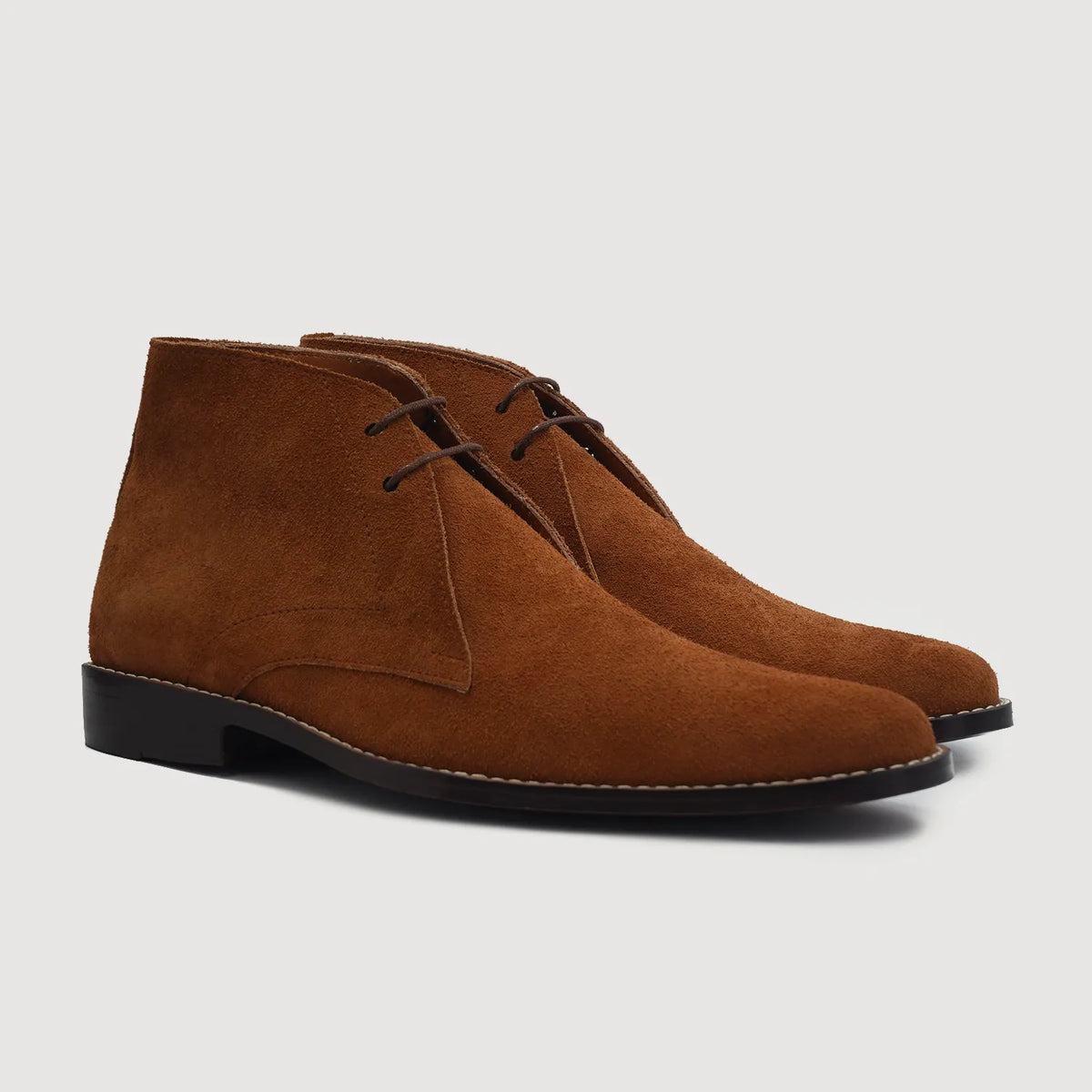 Corry Chukka Braun Suede Lederstiefel für Herren For Men in Brown Goatskin Suede - Seitenansicht | Online Kaufen