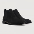 Clarkson Chelsea Schwarz Suede Lederstiefel für Herren