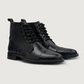 Knight Derby Schwarz Lederstiefel für Herren