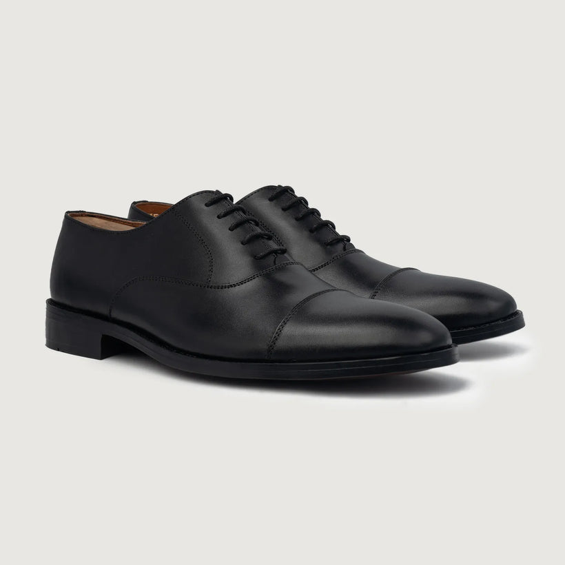 Professor Oxford Schwarz Lederschuhe für Herren