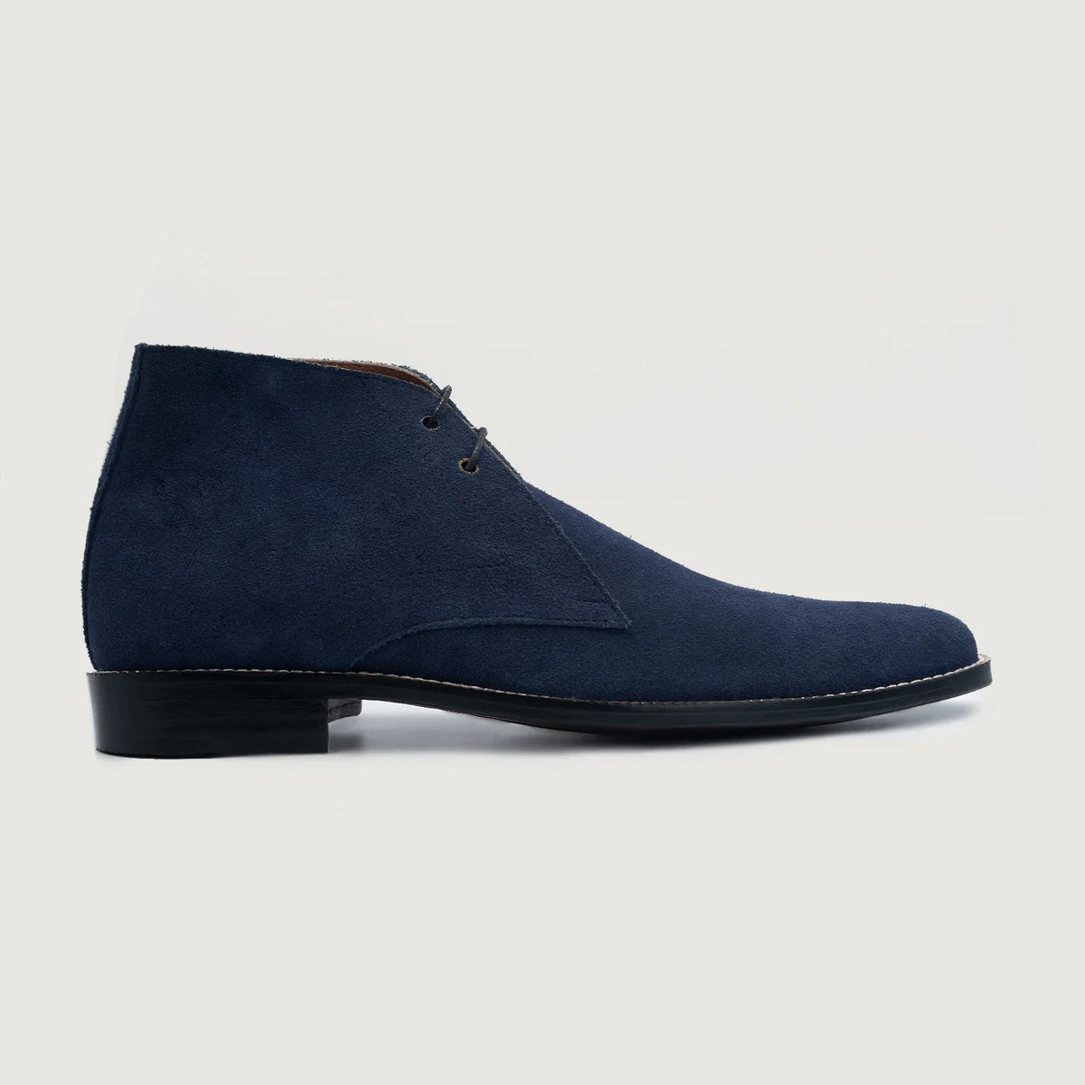 Midnight Blue Goatskin Suede Leather Boots - Rahmengenähte Goodyear-Welt-Konstruktion & vordere Zehenkappe