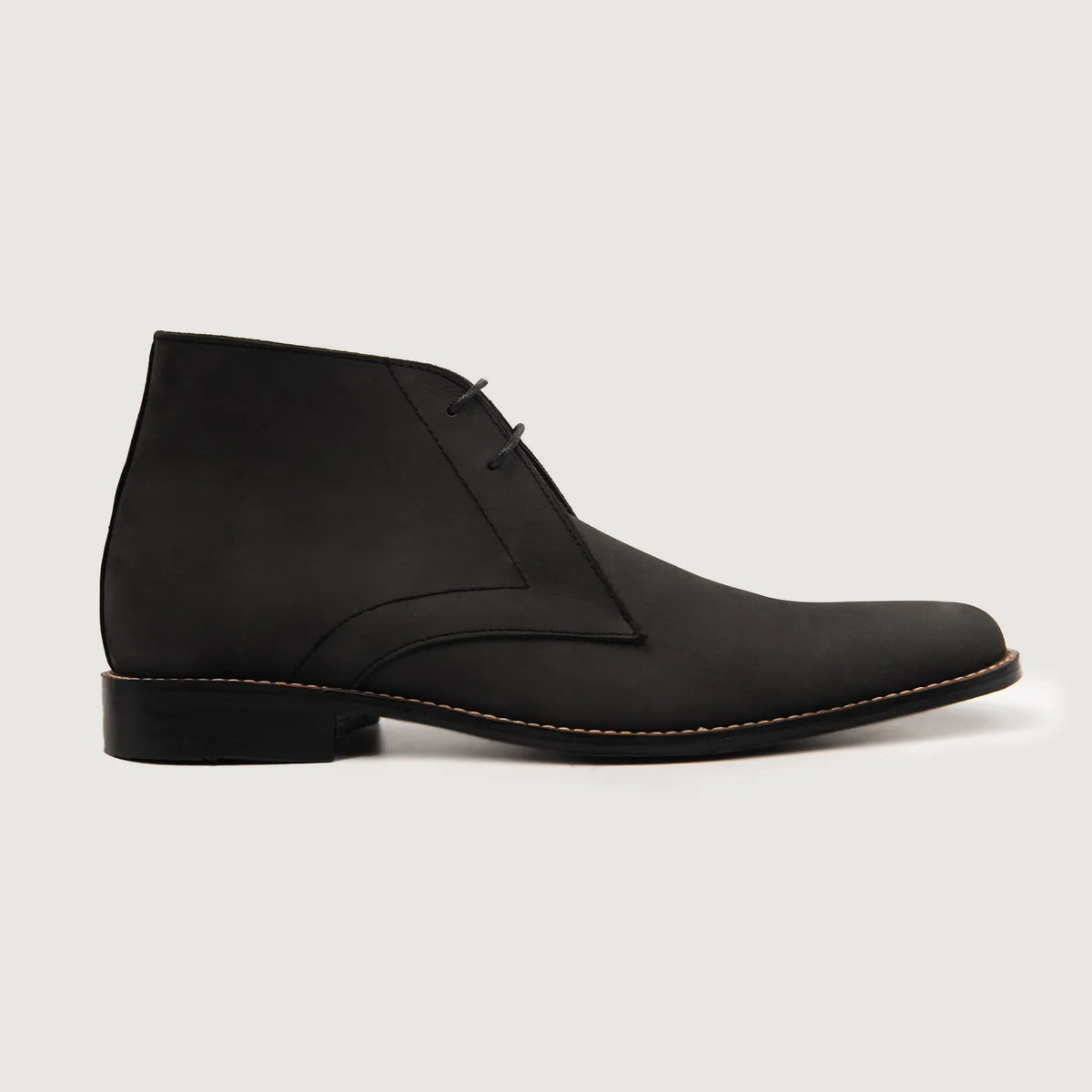 Black Full-Grain leather Boots - Rahmengenähte Goodyear-Welt-Konstruktion & vordere Zehenkappe