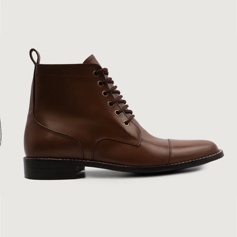 Knight Derby Braun Lederstiefel für Herren