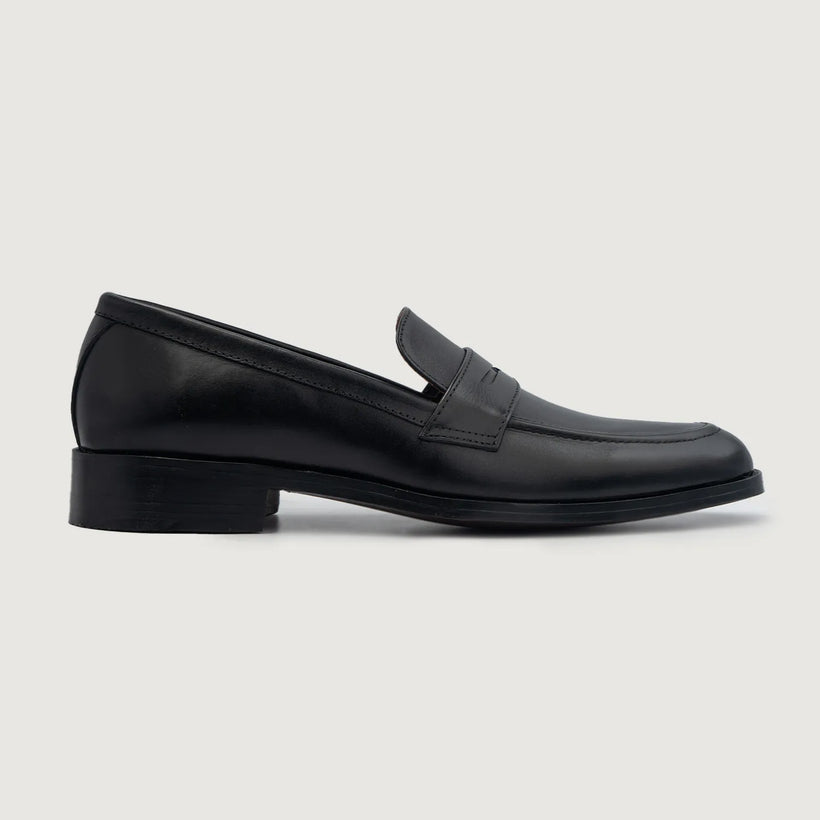 Baxton Schwarz Leather Loafers für Herren