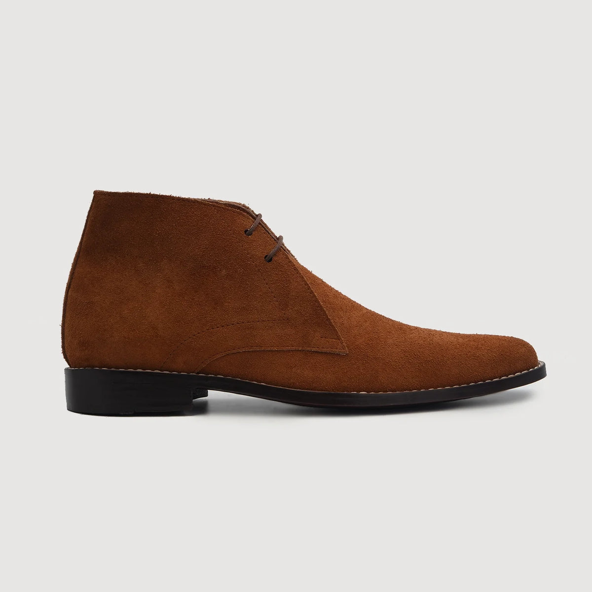 Brown Goatskin Suede Leather Boots - Rahmengenähte Goodyear-Welt-Konstruktion & vordere Zehenkappe