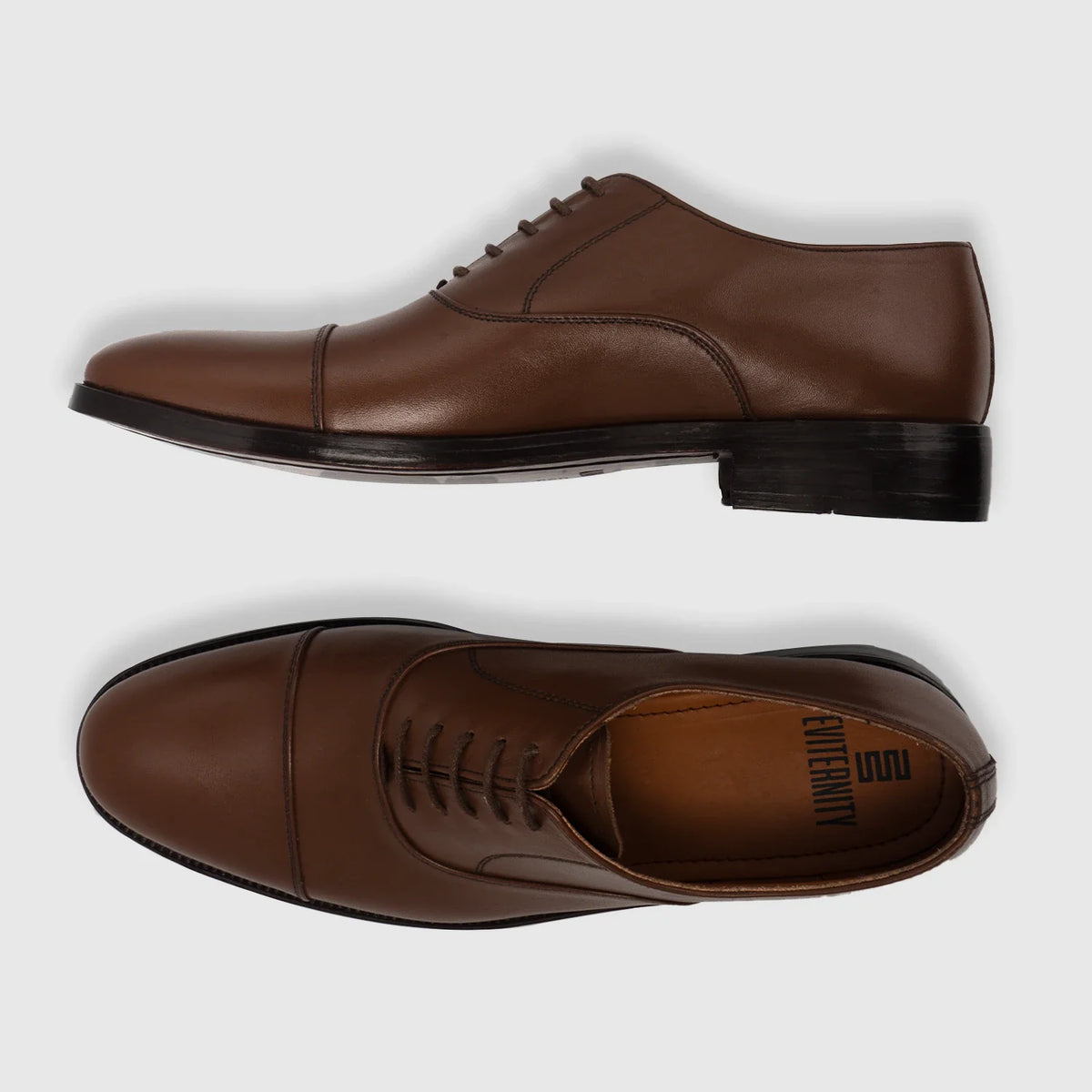 Professor Oxford Braun Lederschuhe für Herren For Men - Verstärkte Fersenkappe & präzise Doppelnaht