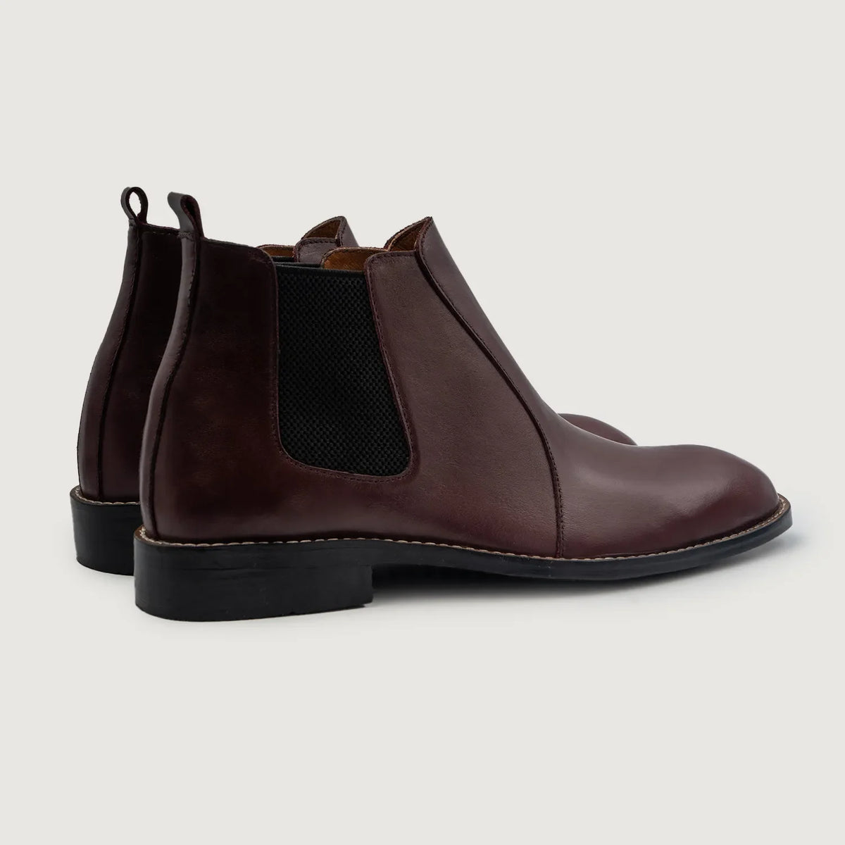 Clarkson Chelsea Kastanienbraun Lederstiefel für Herren For Men - Verstärkte Fersenkappe & präzise Doppelnaht