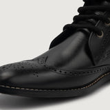 Authentic Full-Grain Leather Grain Texture & Heavy-Duty Seam Stitching Detail