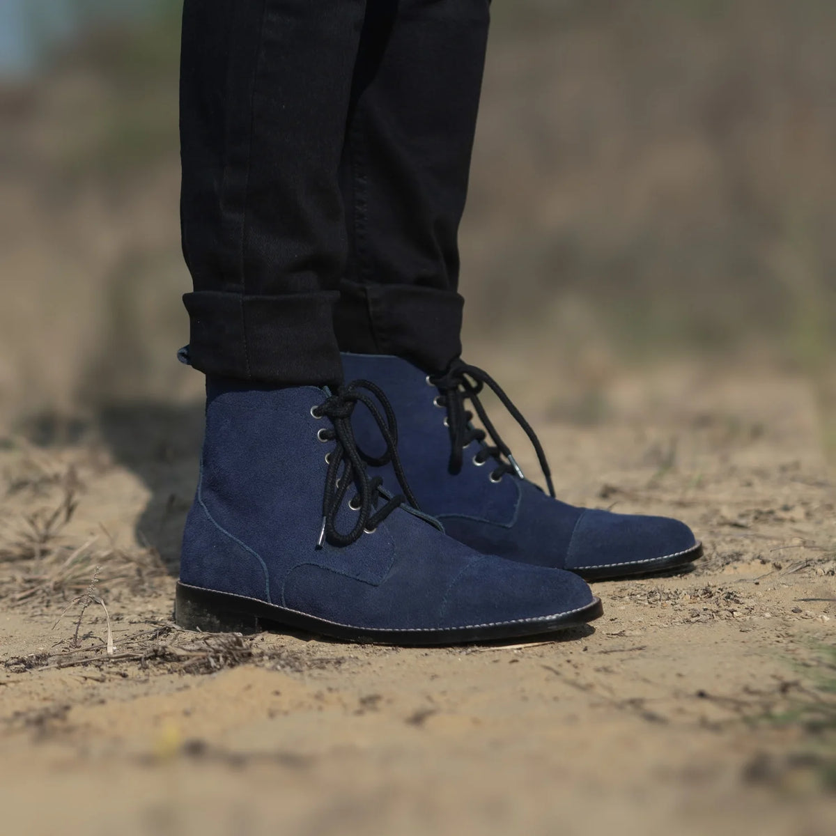Orlaven Knight Derby Midnight Blau Suede Lederstiefel für Herren footwear image 9
