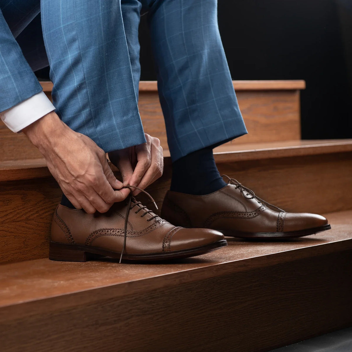 Orlaven Grauson Brogues Oxford Braun Lederschuhe für Herren footwear image 10