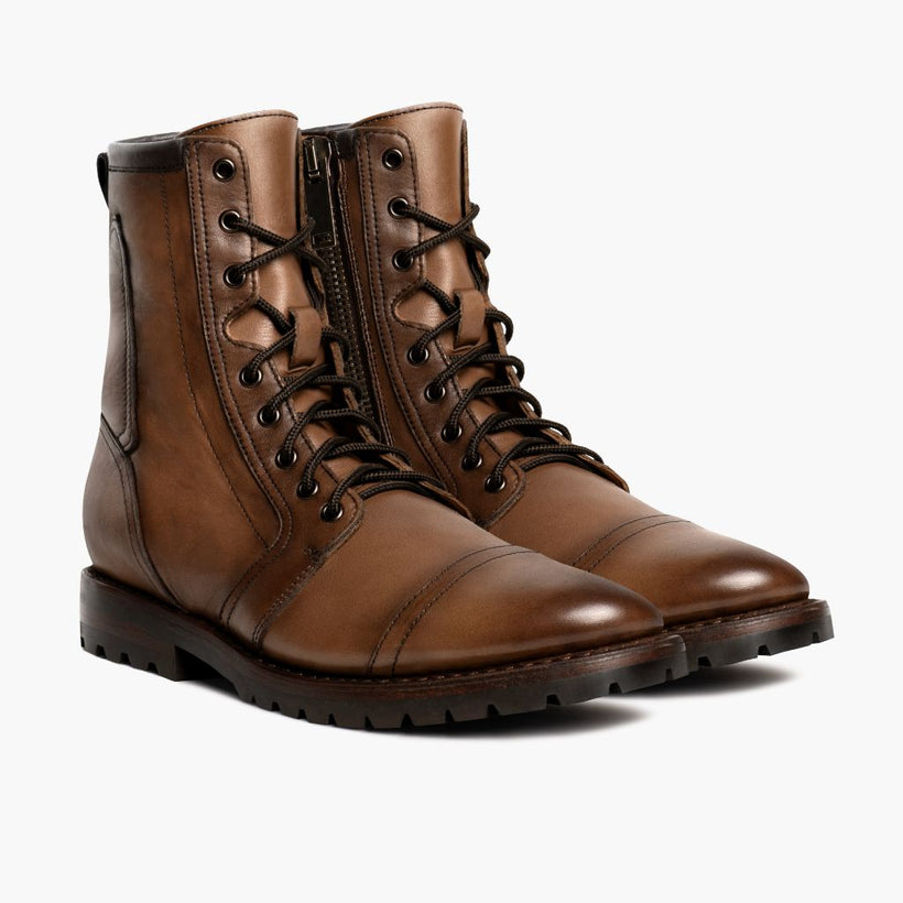 Casa Moto Amber Wheat Leather Boots für Herren