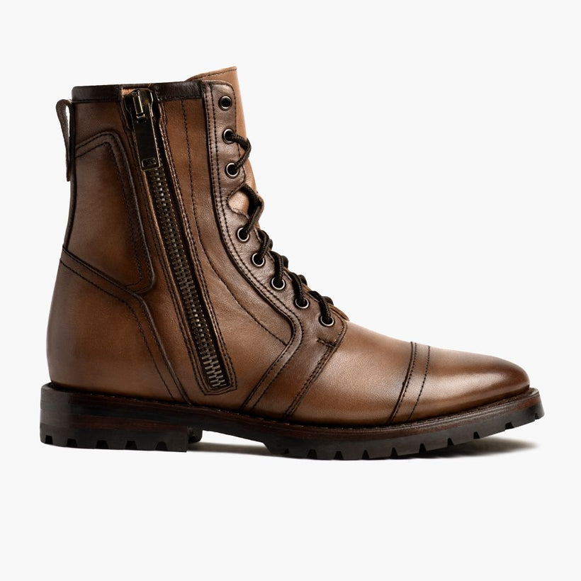 Casa Moto Amber Wheat Leather Boots für Herren