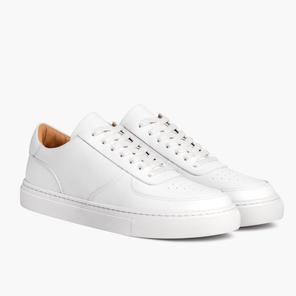 Court Toffee x Off-White Leather Sneakers in White Full-Grain Leather - Seitenansicht | Online Kaufen