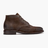 Mocha Full-Grain leather Boots - Goodyear Welt Construction & Front Toe Box Detail