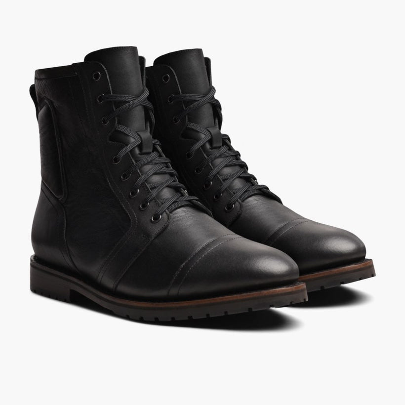 Casa Moto Schwarz Leather Boots für Herren