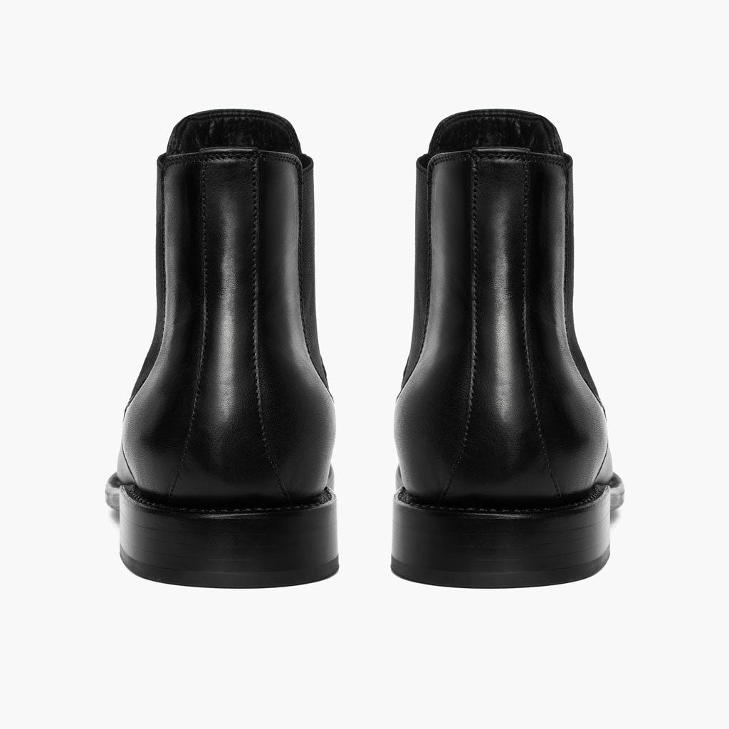 Cavalier Schwarz Lederstiefel für Herren - Verstärkte Fersenkappe & präzise Doppelnaht