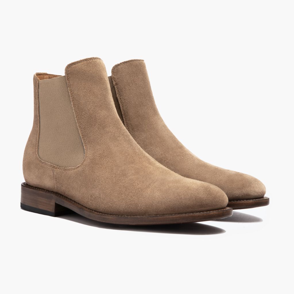 Cavalier Sandstein Lederstiefel für Herren in Classic Full-Grain Leather - Seitenansicht | Online Kaufen