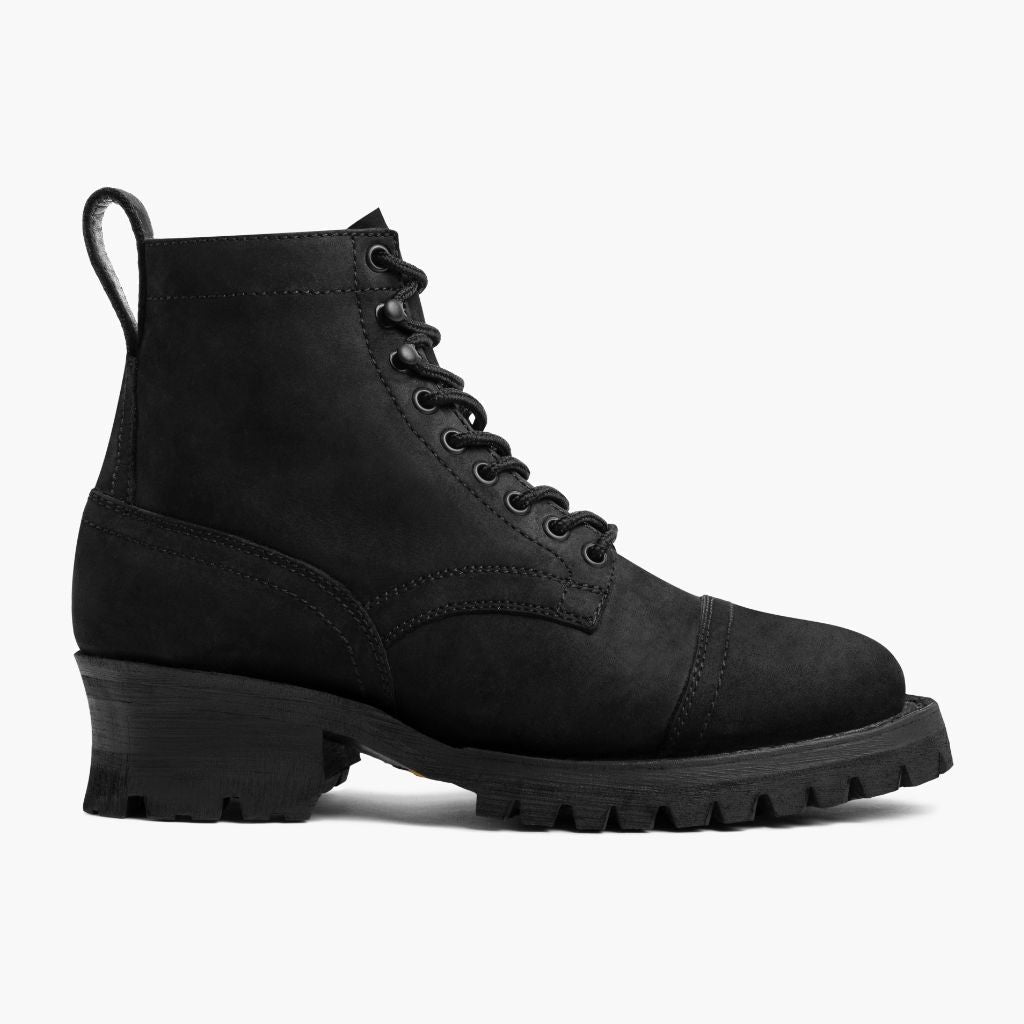 Black Full-Grain leather Boots - Rahmengenähte Goodyear-Welt-Konstruktion & vordere Zehenkappe