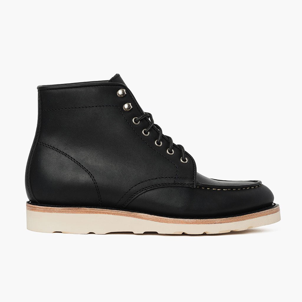 Black Full-Grain leather Boots - Rahmengenähte Goodyear-Welt-Konstruktion & vordere Zehenkappe
