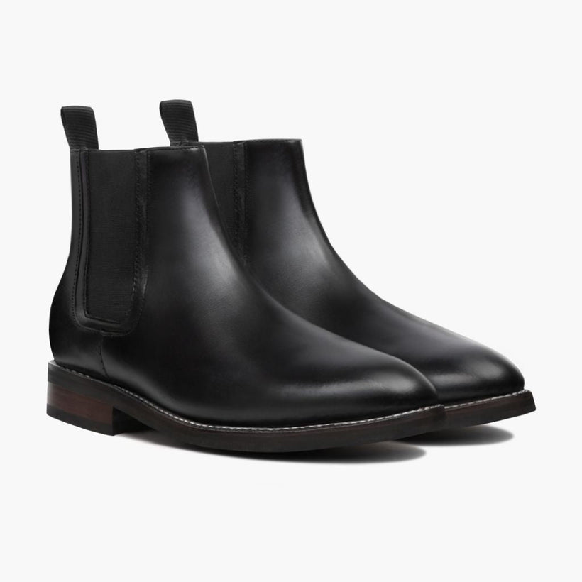 Duke Schwarz Lederstiefel für Herren