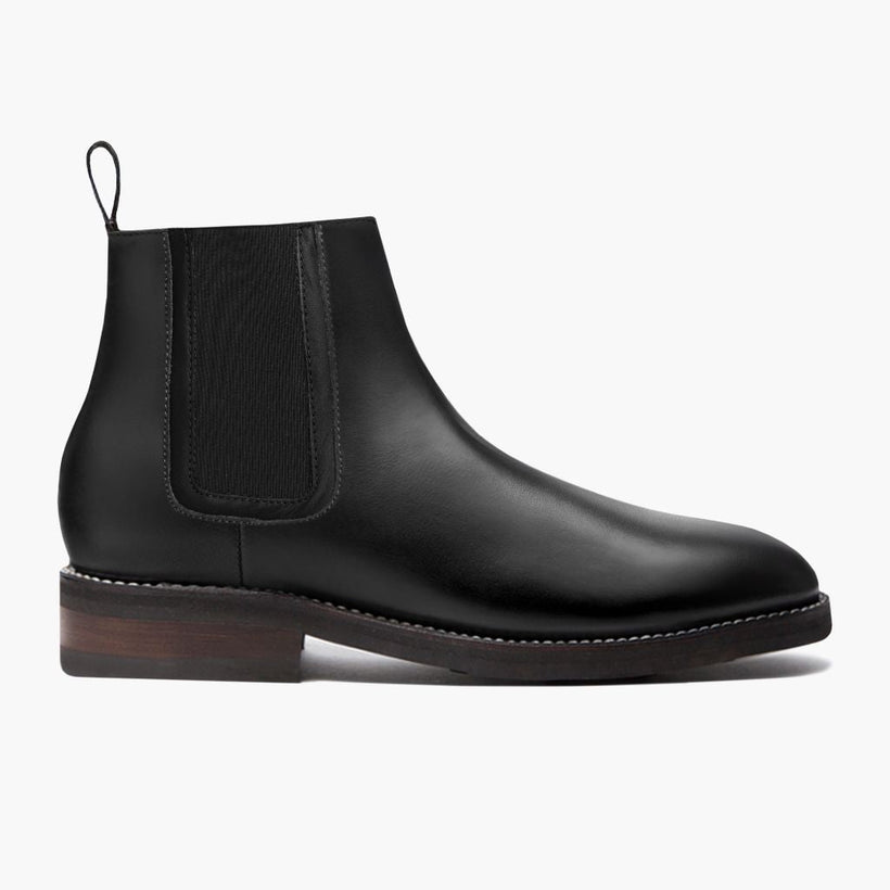 Duke Schwarz Lederstiefel für Herren