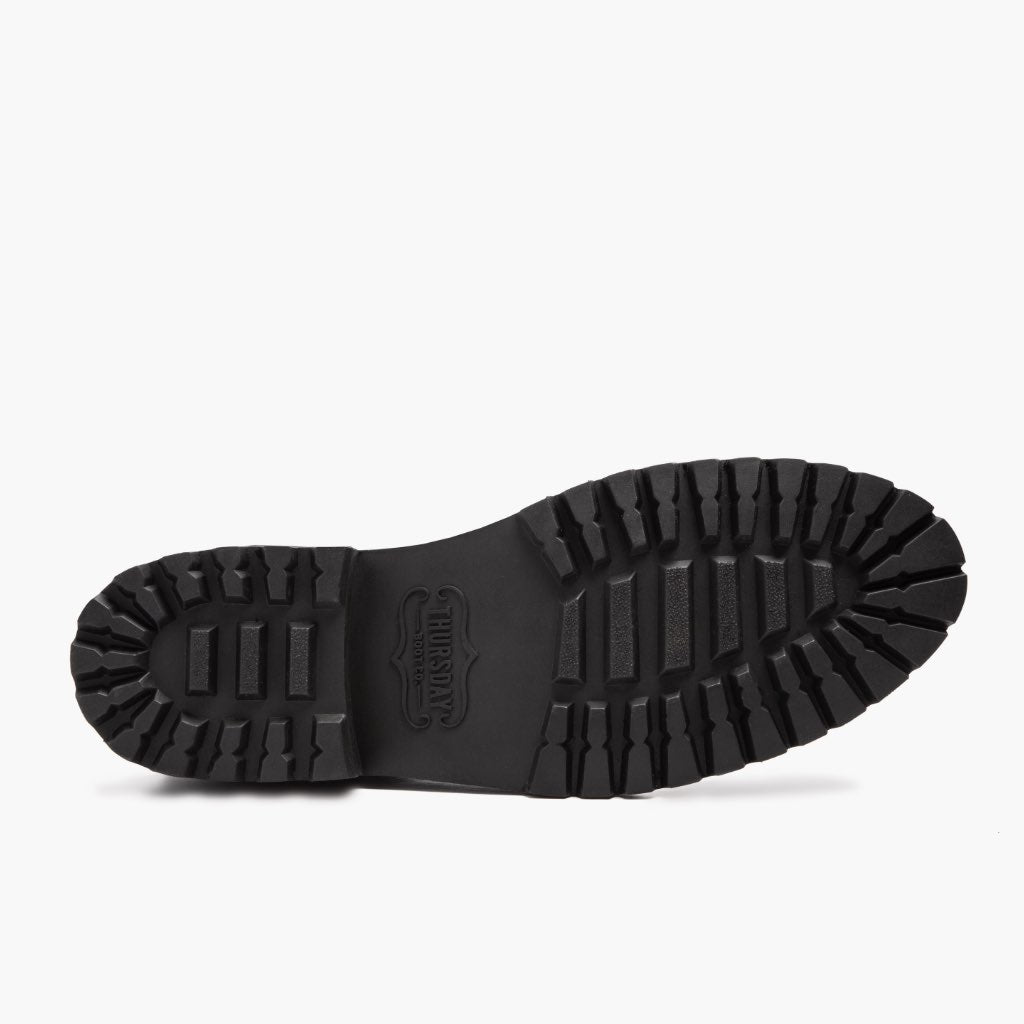 High-Traction Rubber Outsole & Lug Tread Pattern on Legend Mattschwarz Lederstiefel für Herren