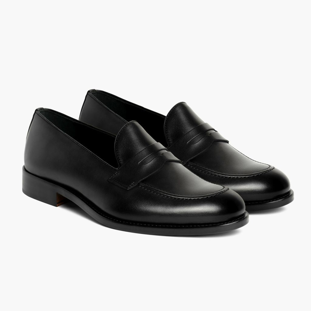 Lincoln Schwarz Leder-Sneaker für Herren in schwarzem Rindleder - Seitenansicht | Online Kaufen