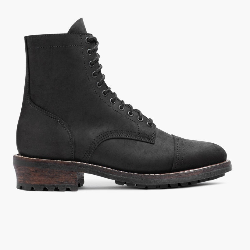 Logger Mattschwarz Lederstiefel für Herren