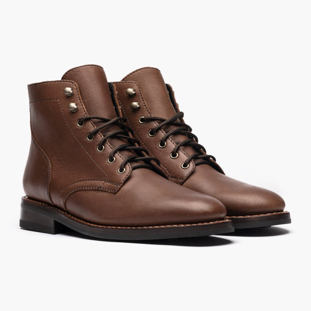 President Whiskey-Braun Lederstiefel für Herren For Men in Classic Full-Grain Leather - Seitenansicht | Online Kaufen