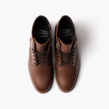 President Whiskey Leather Boots For Men - Reinforced Heel Counter & Precision Double-Row Stitching Detail