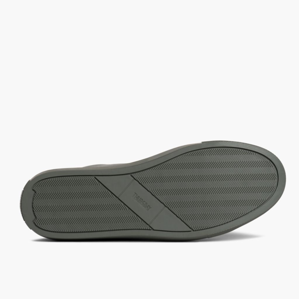 High-Traction Rubber Outsole & Lug Tread Pattern on Premier Low Top Grau Leder-Sneaker für Herren For Men