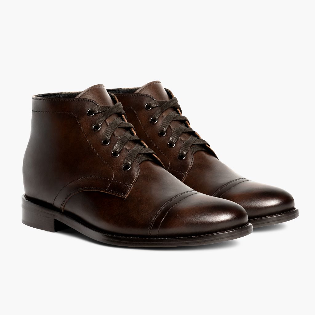 Cadet Edel-Mahagoni Lederstiefel für Herren in Classic Full-Grain Leather - Seitenansicht | Online Kaufen