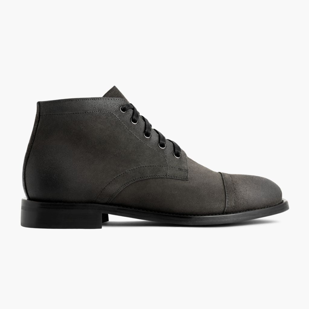 Grey Full-Grain leather Boots - Rahmengenähte Goodyear-Welt-Konstruktion & vordere Zehenkappe