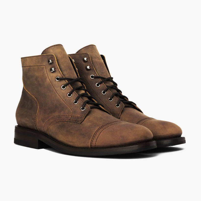 Captain Burnt Copper Leather Boots für Herren