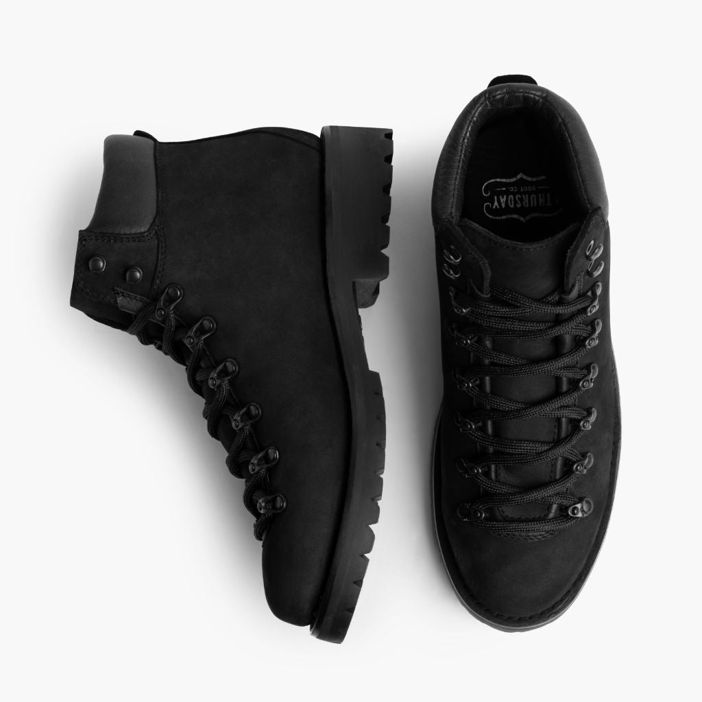 Commander Black Matte Leather Boots - Reinforced Heel Counter & Precision Double-Row Stitching Detail