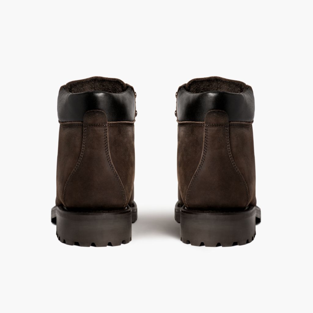 High-Traction Rubber Outsole & Lug Tread Pattern on Commander Tabakbraun Lederstiefel für Herren
