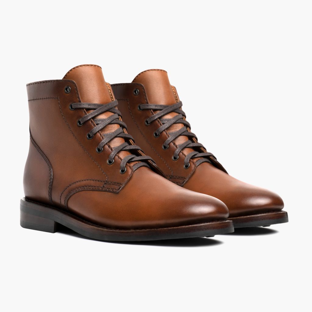 President Brandy-Braun Lederstiefel für Herren For Men in Classic Full-Grain Leather - Seitenansicht | Online Kaufen