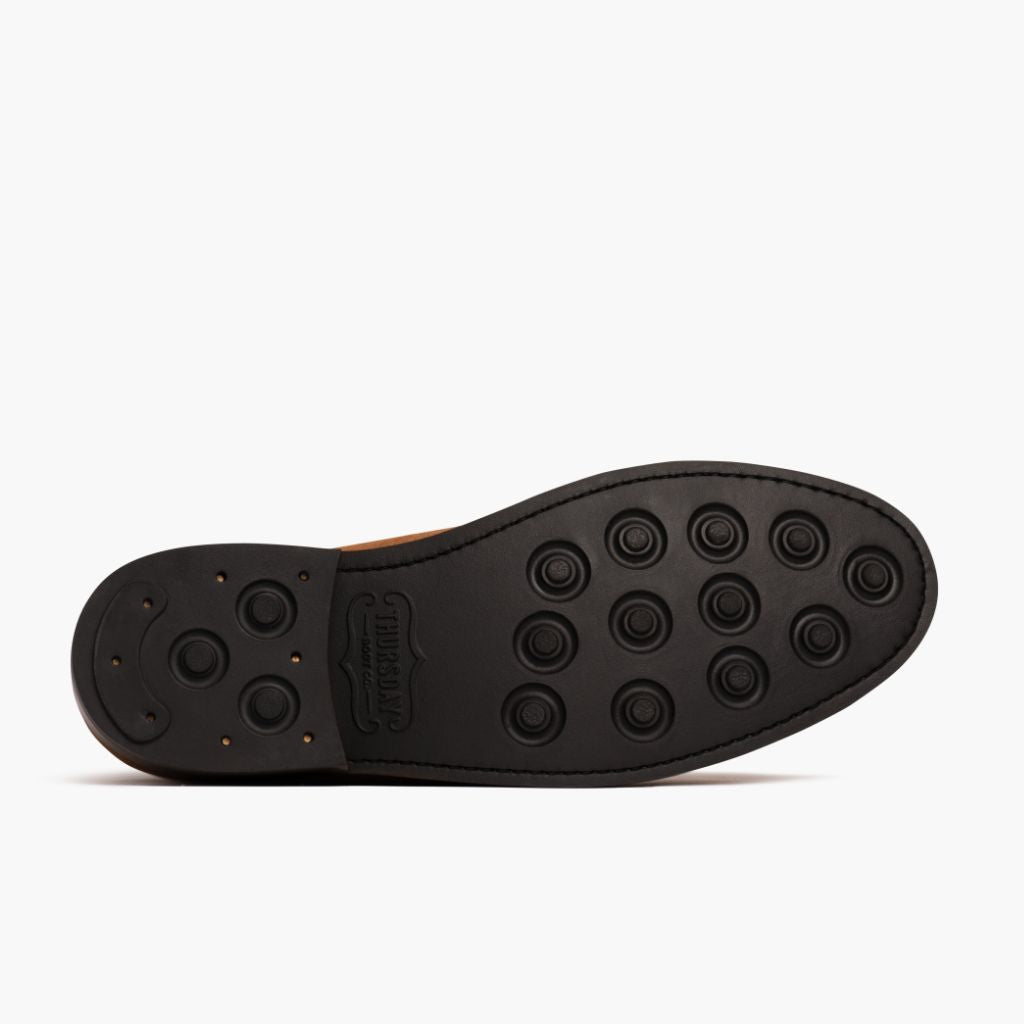 High-Traction Rubber Outsole & Lug Tread Pattern on President Brandy-Braun Lederstiefel für Herren For Men