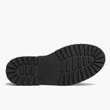 High-Traction Rubber Outsole & Lug Tread Pattern on Stomper Black (No Zipper) Leather Boots For Men