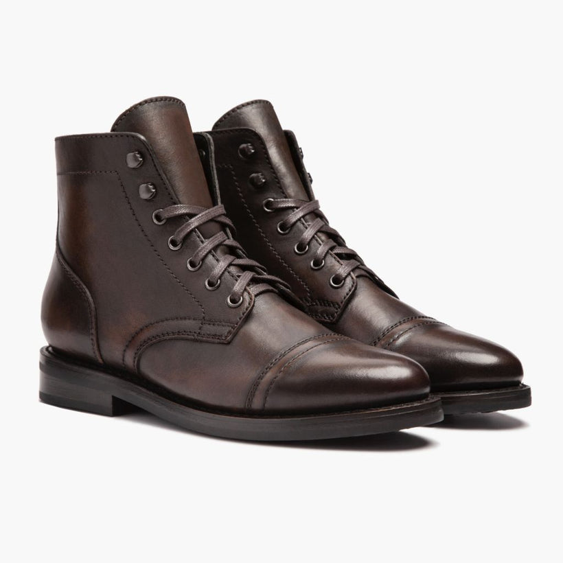 Captain Schwarz Coffee Leather Boots für Damen