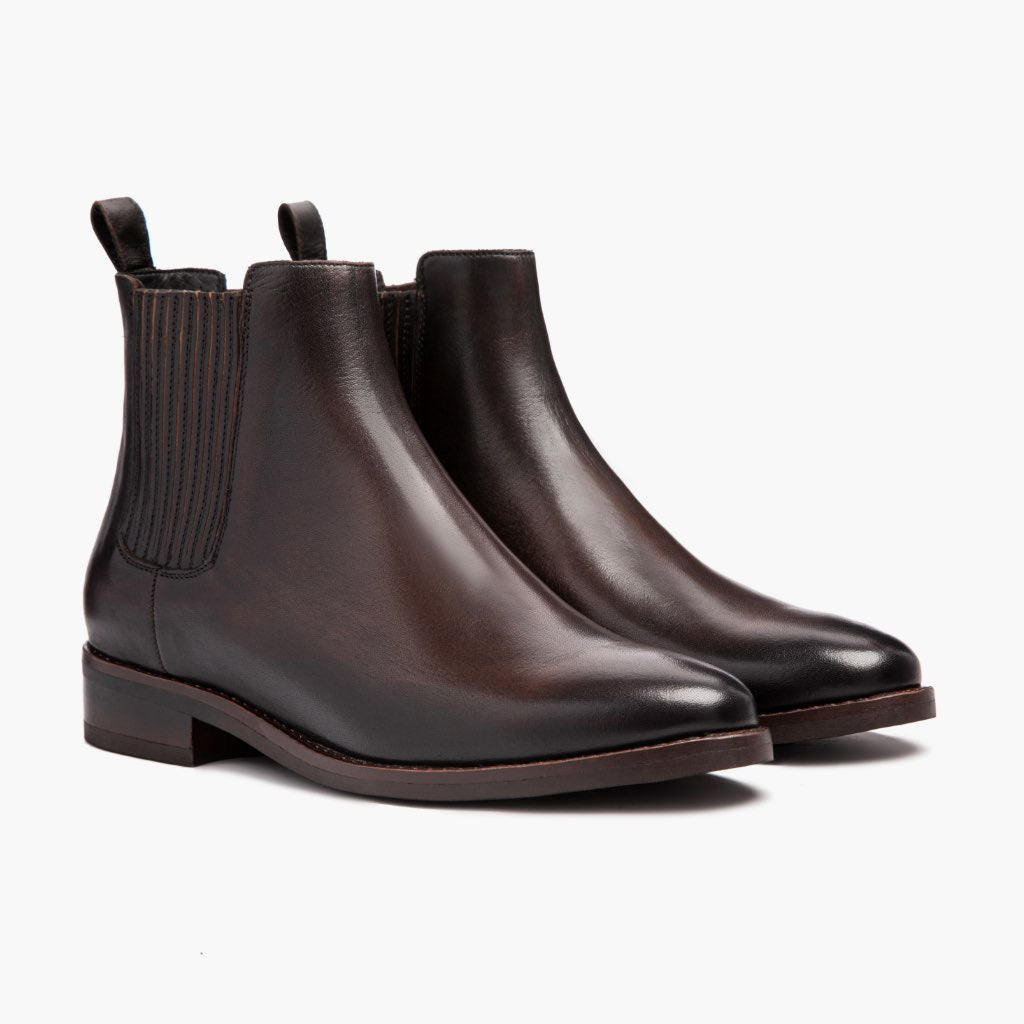 Black Full-Grain leather Boots - Rahmengenähte Goodyear-Welt-Konstruktion & vordere Zehenkappe