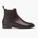 Dreamer Black Coffee Leather Boots in Black Full-Grain Leather - Lateral Side Profile View | Buy Online