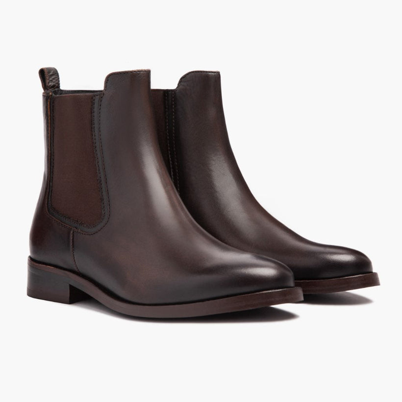 Duchess Kaffeeschwarz Lederstiefel für Damen