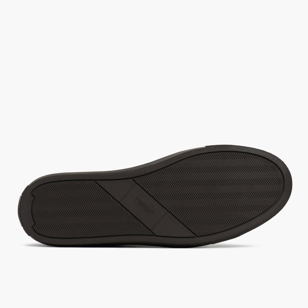 High-Traction Rubber Outsole & Lug Tread Pattern on Premier Low Top Tabakbraun Leder-Sneaker für Damen