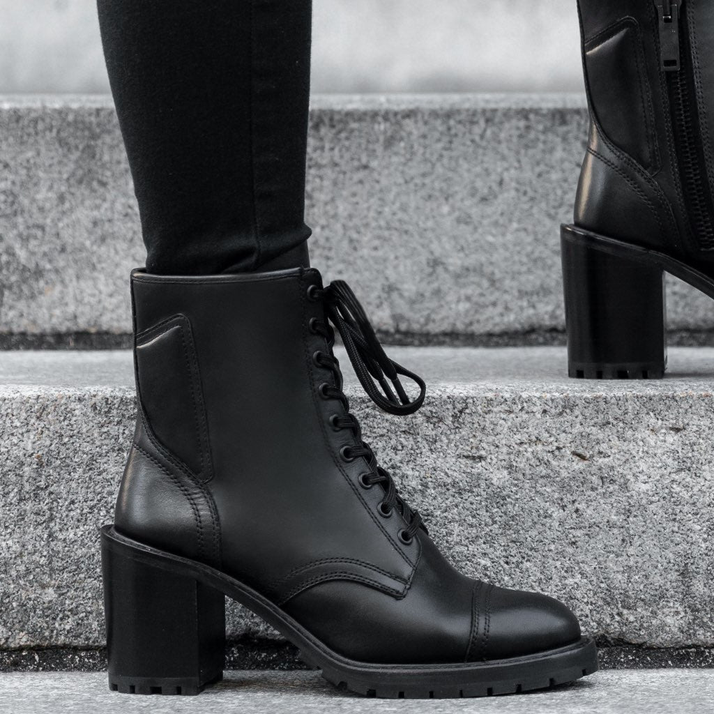 Styled On-Foot Perspective Demonstrating Ankle Fit & Silhouette on Model