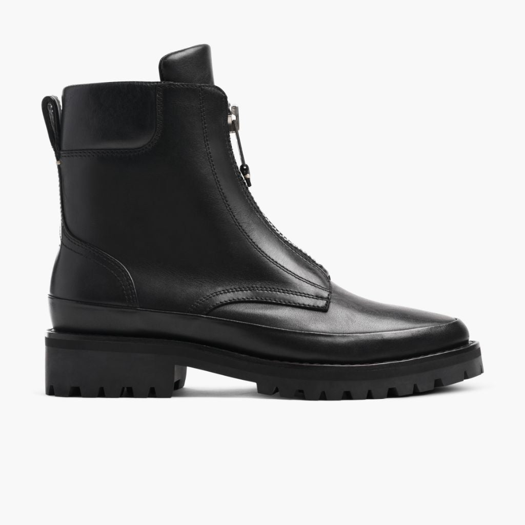 Ryder Schwarz Lederstiefel für Damen - Seitenansicht | Online Kaufen