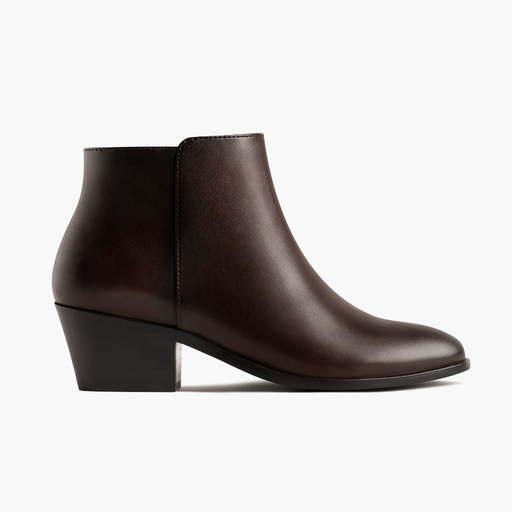 Downtown Alt-Englisch Braun Lederstiefel für Damen in Classic Full-Grain Leather - Seitenansicht | Online Kaufen