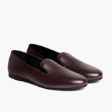 Eden Burgundy Leather Boots in Burgundy Full-Grain Leather - Lateral Side Profile View | Buy Online