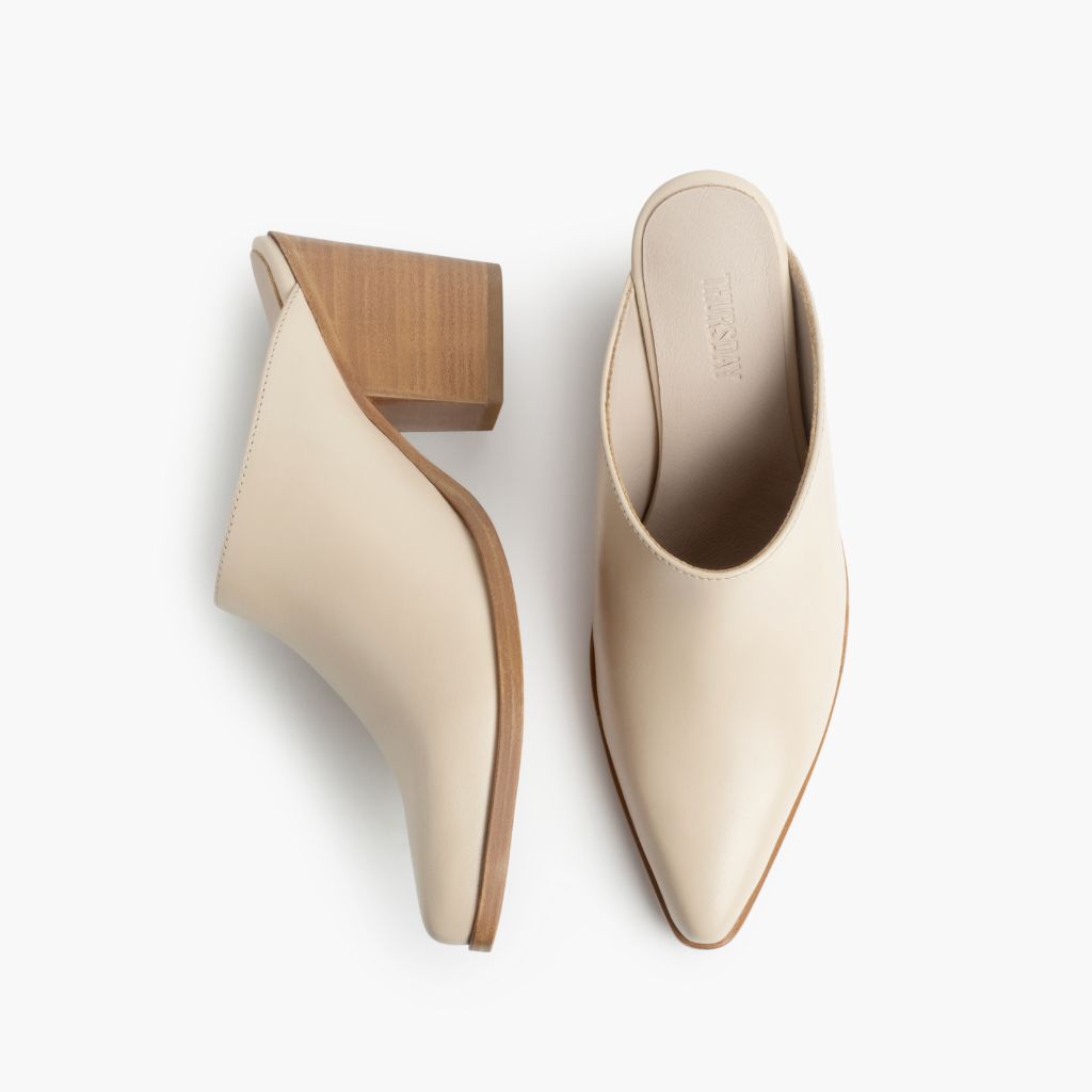 Summer Ivory Lederstiefel für Damen - Verstärkte Fersenkappe & präzise Doppelnaht