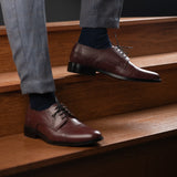Orlaven Dirk Brogues Derby Maroon Leather Shoes footwear image 10